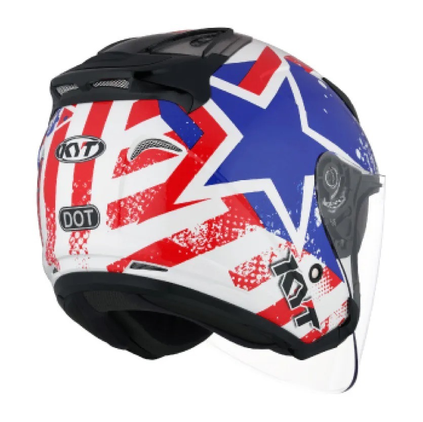 KYT DJ #S2白 彩繪 亮光 內墨片帽款 3/4帽款