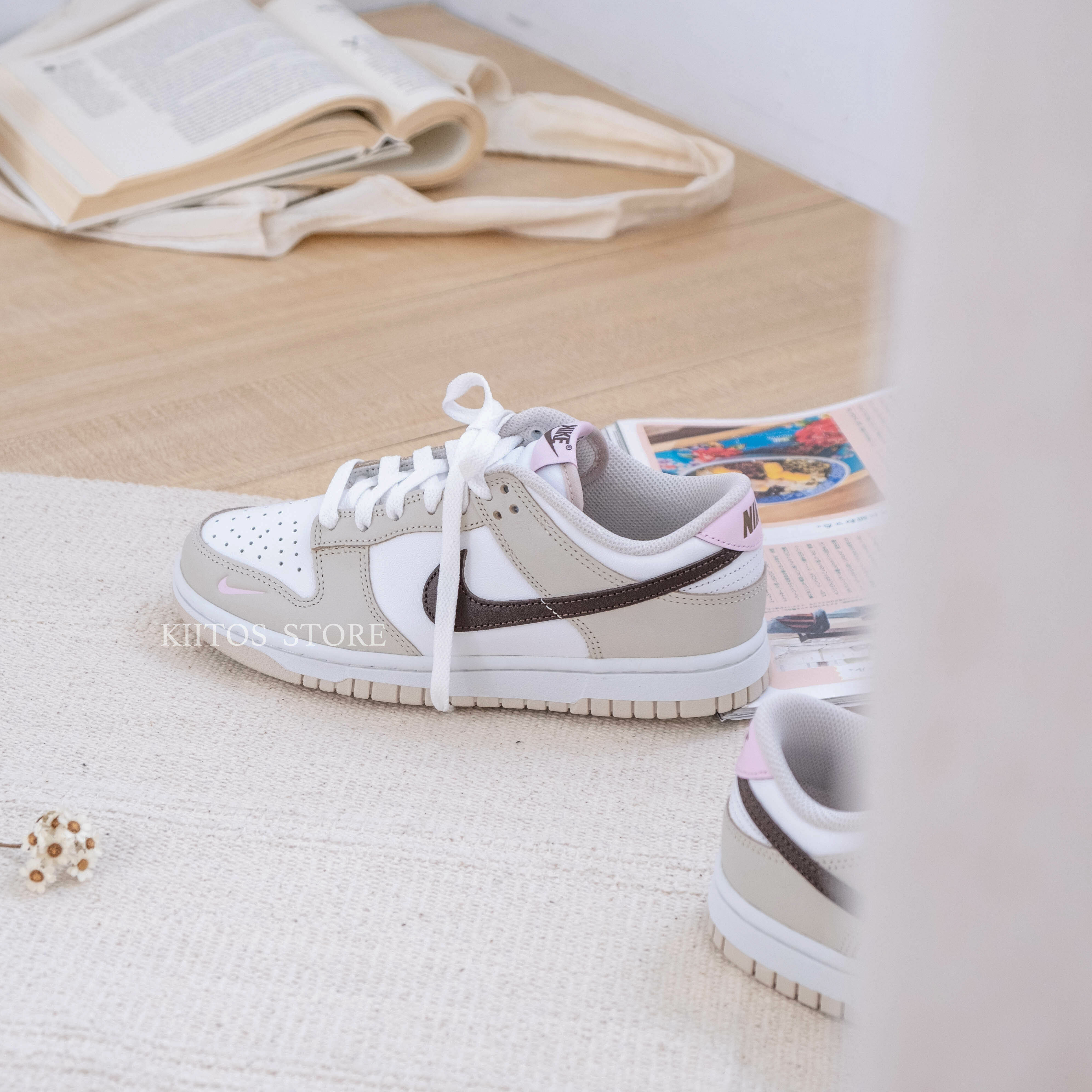 現貨 Nike Dunk Low "Neapolitan" 草莓燕麥奶 壓印小勾 HF9990-100 24cm