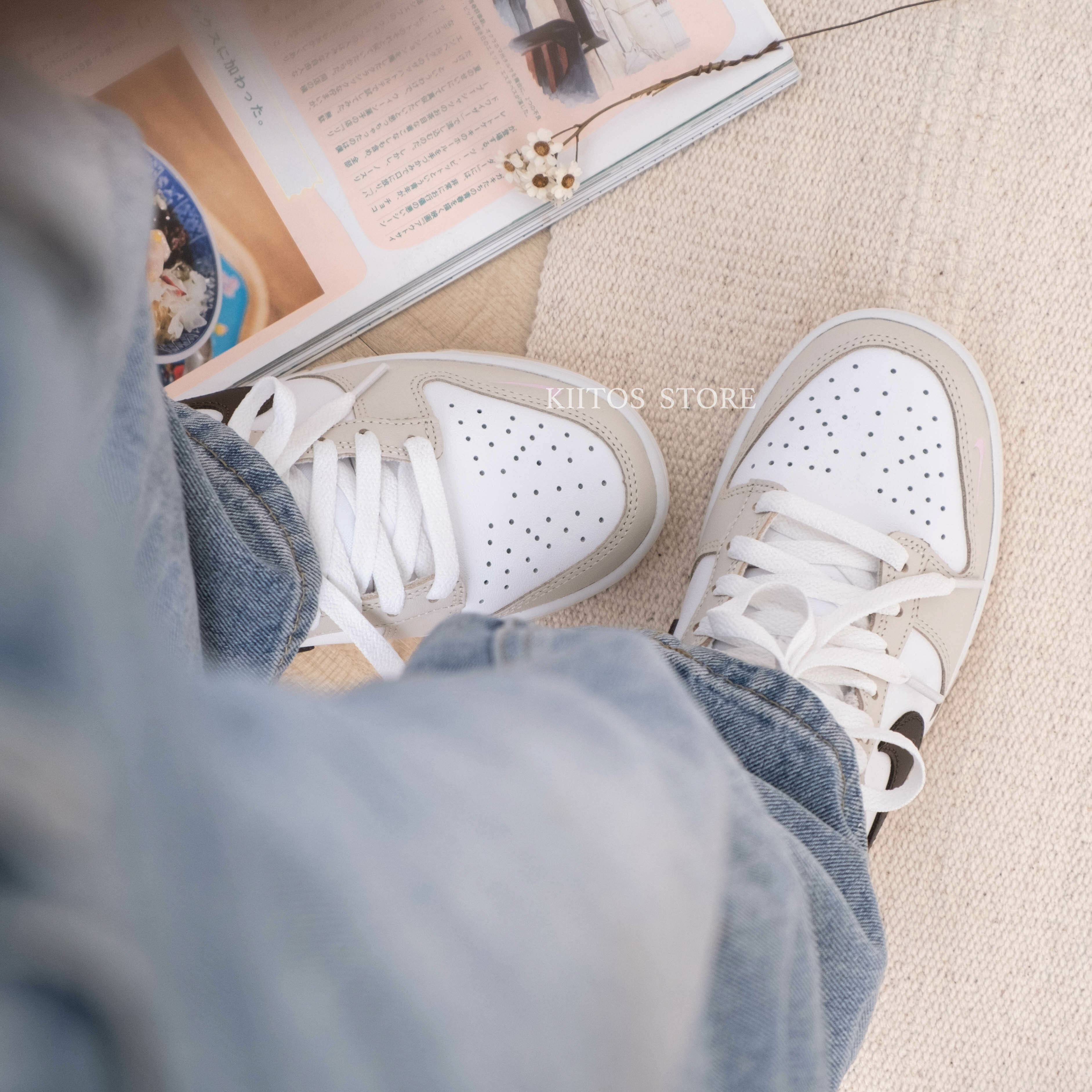 現貨 Nike Dunk Low "Neapolitan" 草莓燕麥奶 壓印小勾 HF9990-100 24cm