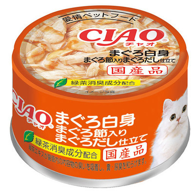 [$216限時優惠] CIAO 罐頭 白身吞拿魚+吞拿魚片 85g A-87 (原箱24罐)