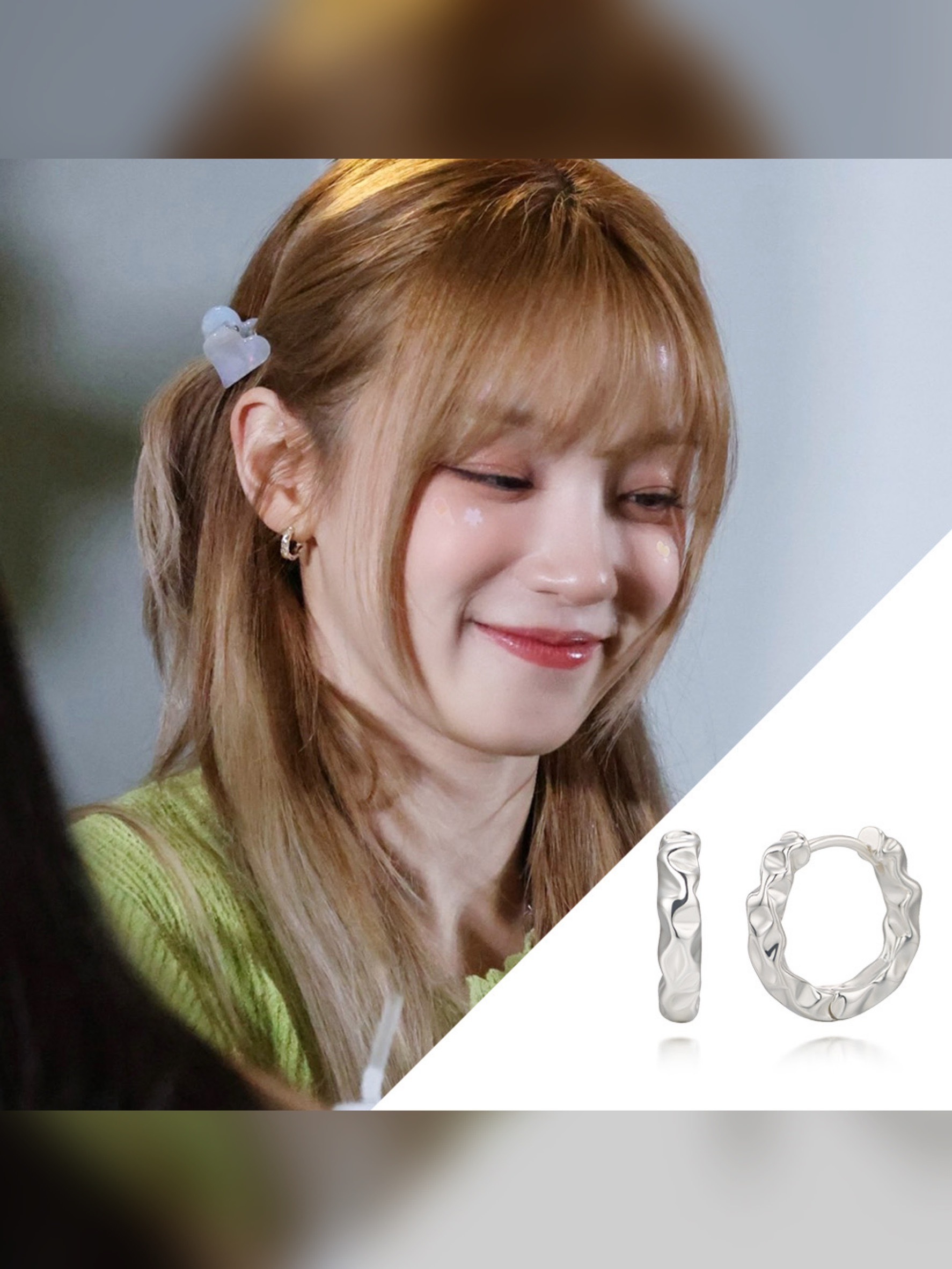 韓國WING BLING授權 925純銀鑽石波光不規則耳環(太妍、雨琦同款)