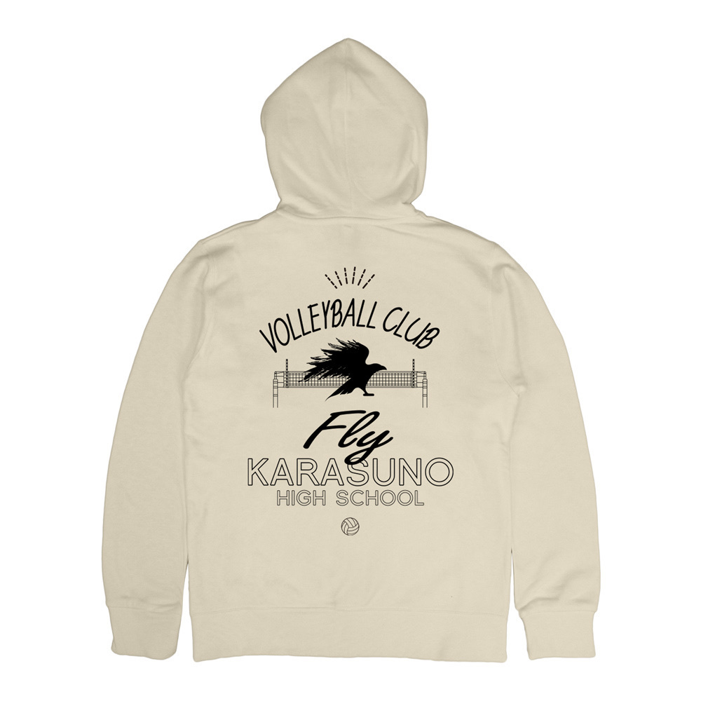 Cospa 0902 烏野高校排球部 ジップパーカー [ハイキュー!!] LIGHT BEIGE
