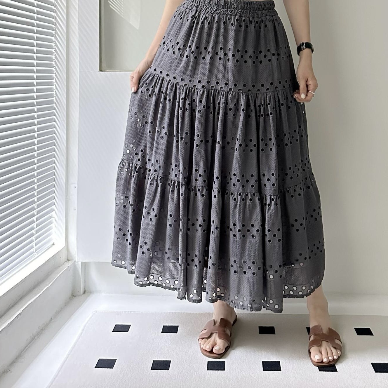 【BONNIE】8.19 全橡筋腰通窿半裙