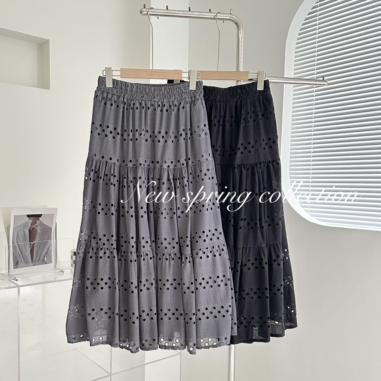 【BONNIE】8.19 全橡筋腰通窿半裙