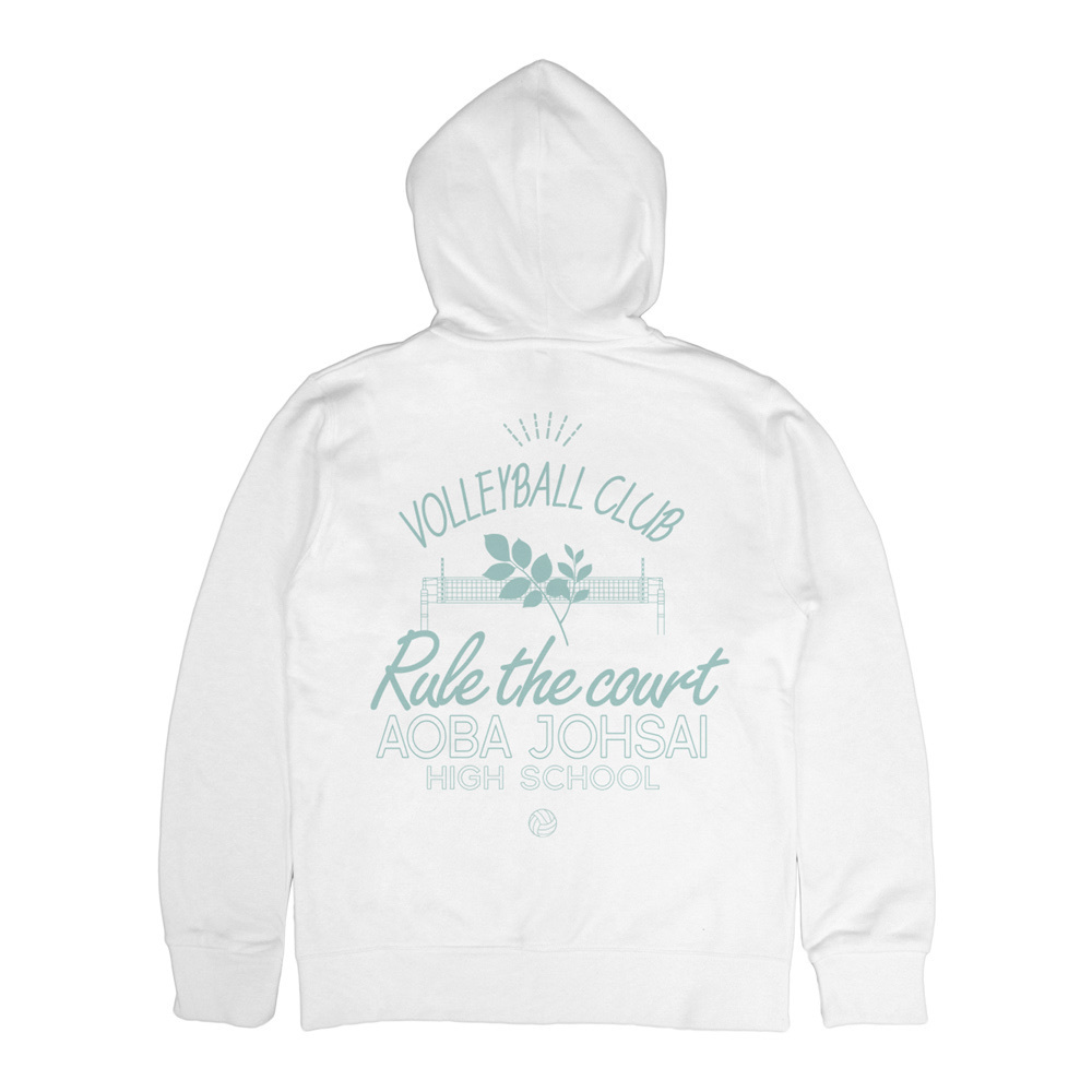 Cospa 0902 青葉城西高校バレーボール部 ジップパーカー [ハイキュー!!] WHITE