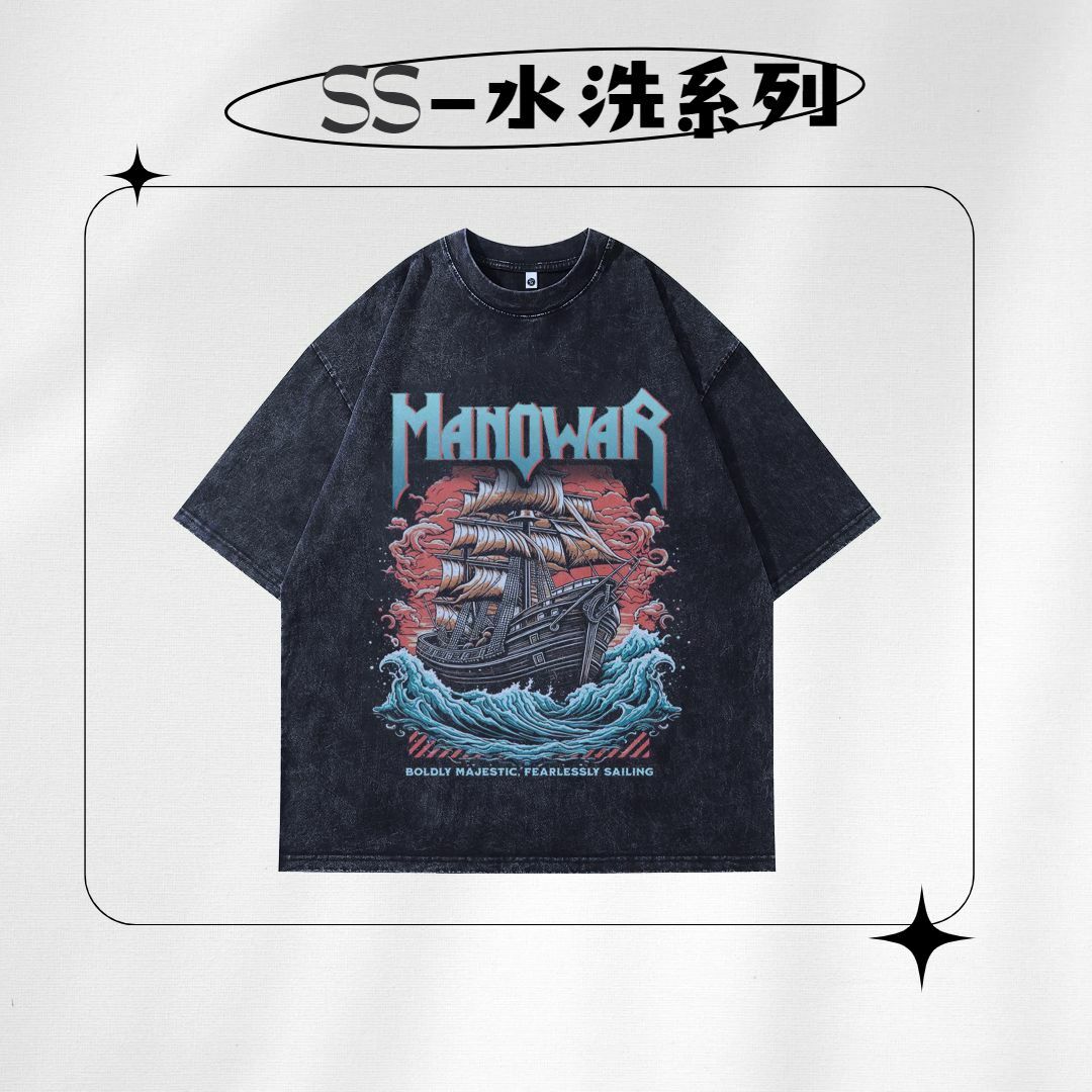 【SS 預購】美式復古系列 海盜元素 水洗短袖上衣