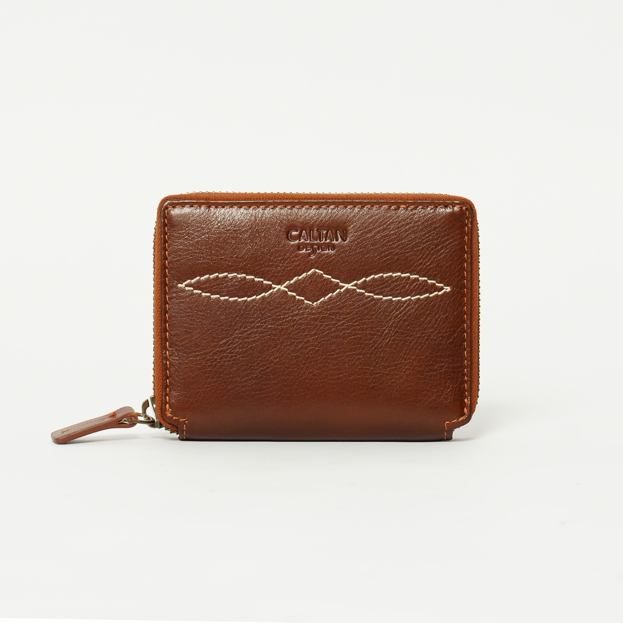 『新品上市』老爺有喜  菱紋縫線包覆式真皮短夾(071314cd)