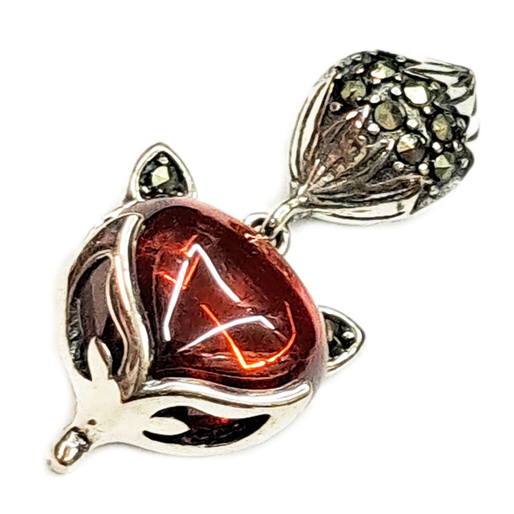 鋯石925純銀好人緣狐狸 墜飾【十方】147656