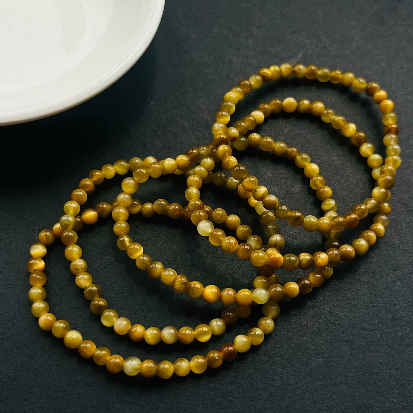 [原石] 玉化虎眼石 水晶手串 黃色水晶手串 黃色水晶手鏈