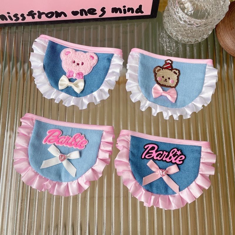 宠物围巾 辣妹牛仔围兜 （7kg内狗猫）带长25cm