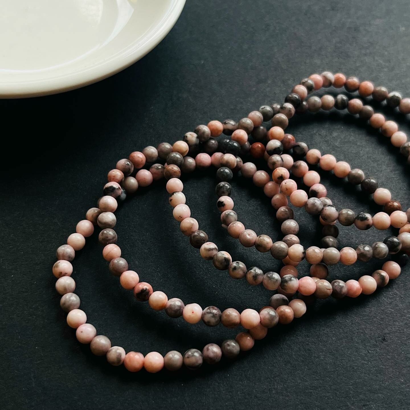 [原石] 粉紅斑馬石 水晶手串