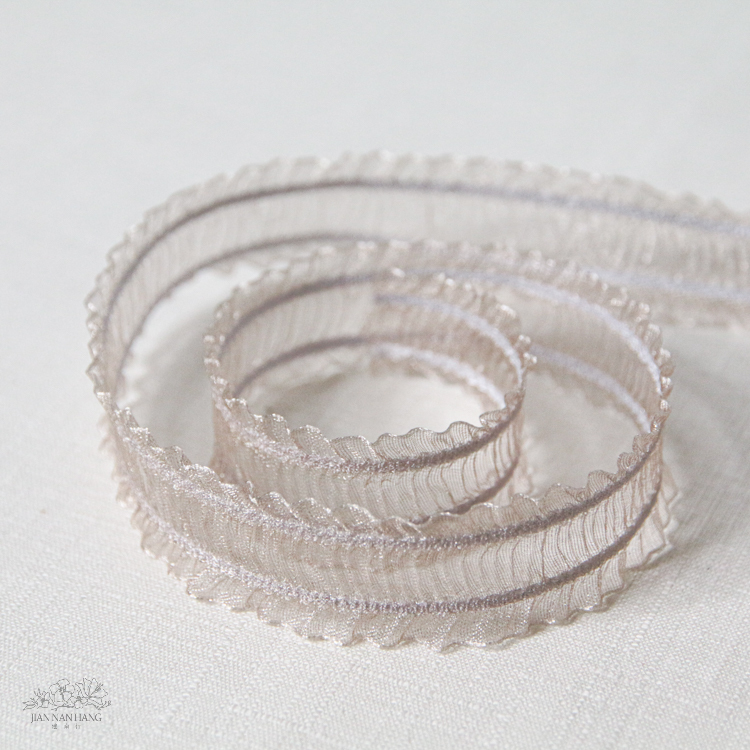 包裝 韓系皺邊紗帶 4色 2.5x5碼