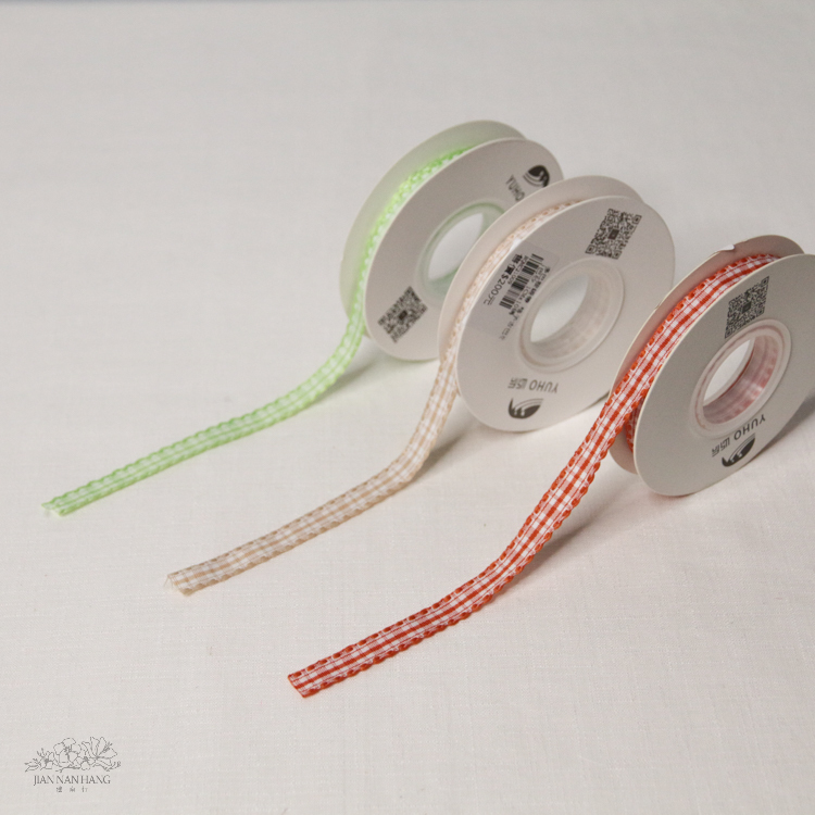 包裝 韓系多巴胺緞帶 格子 3色 1CMx10碼