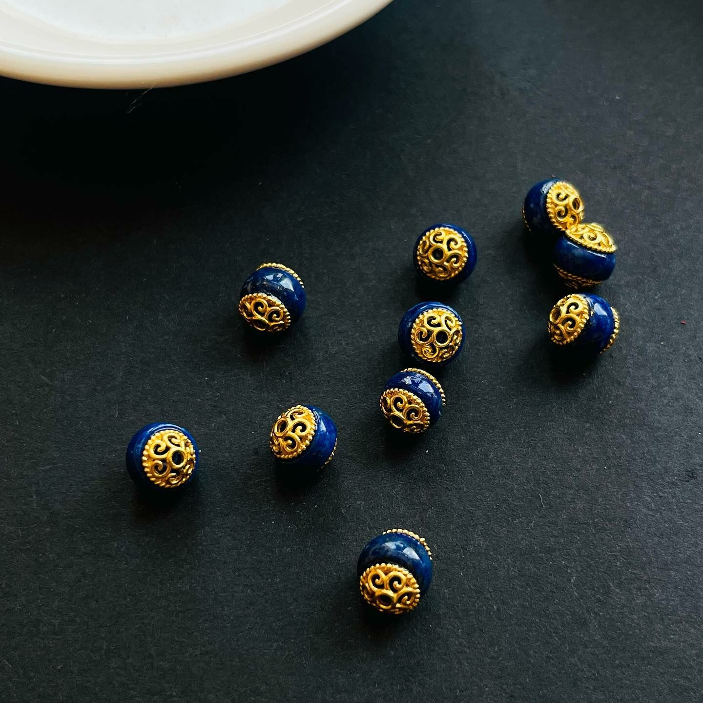 [原石] 阿富汗青金石 串珠配件