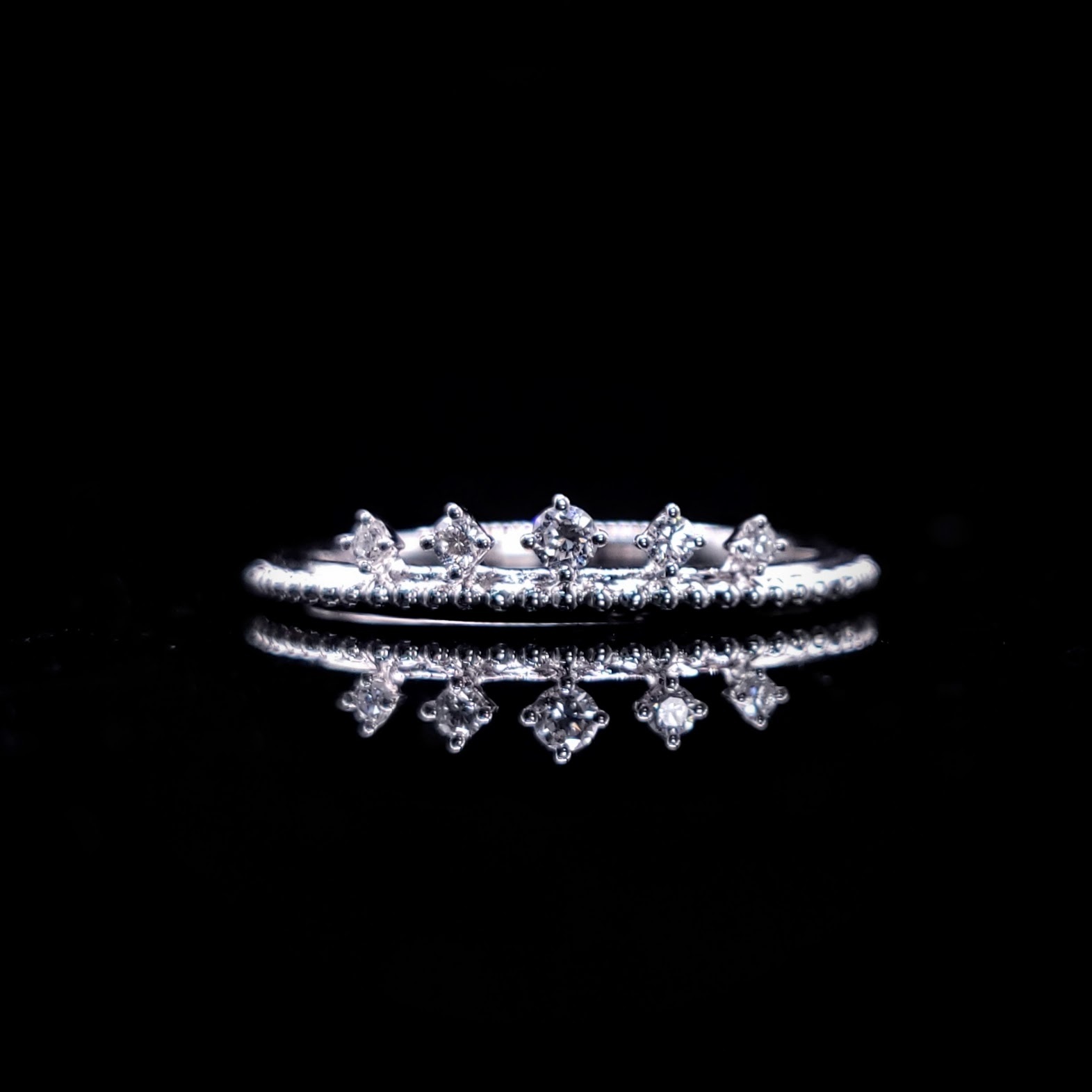 18K White Gold 0.07ct Diamond Ring