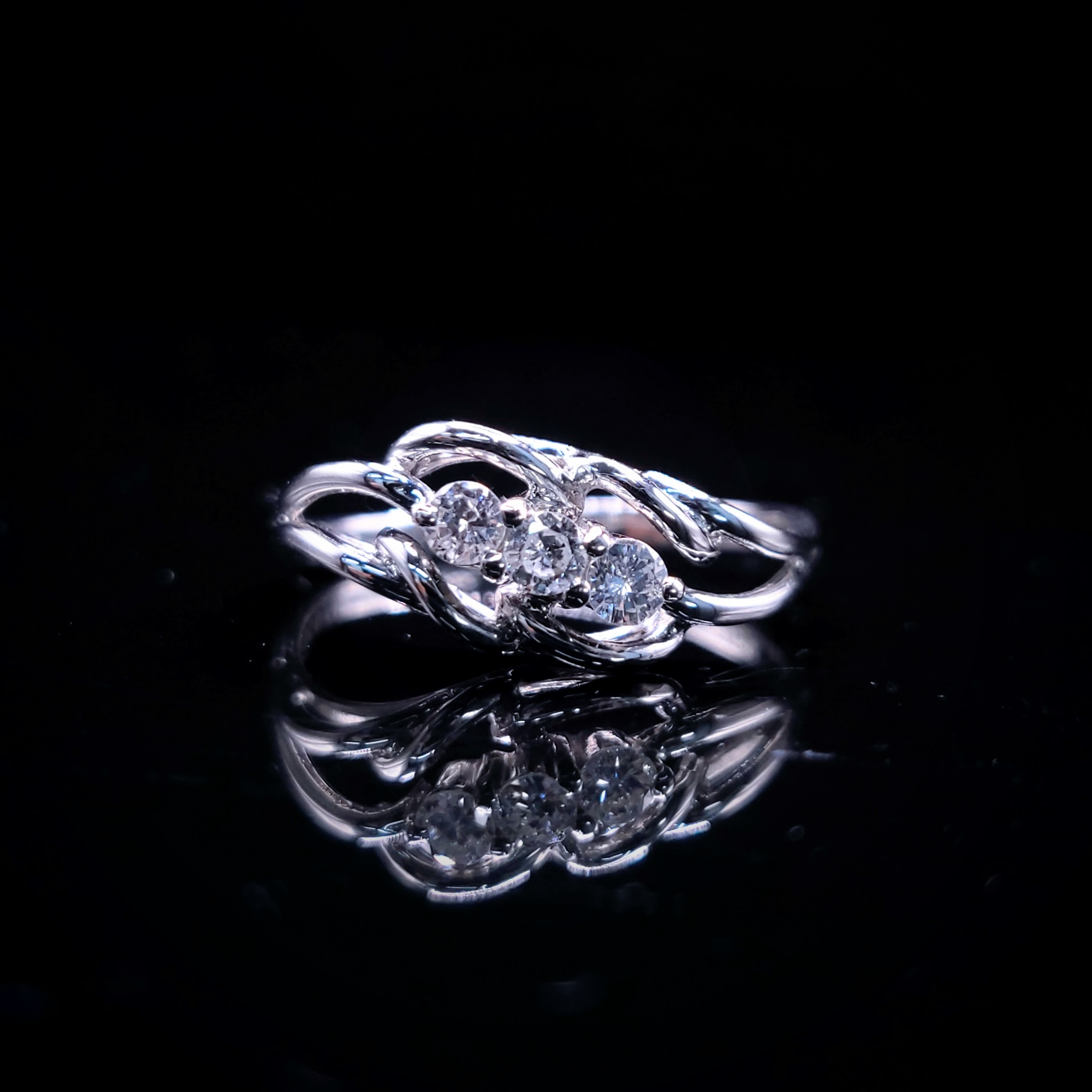 全新18K白金20份鑽石戒指