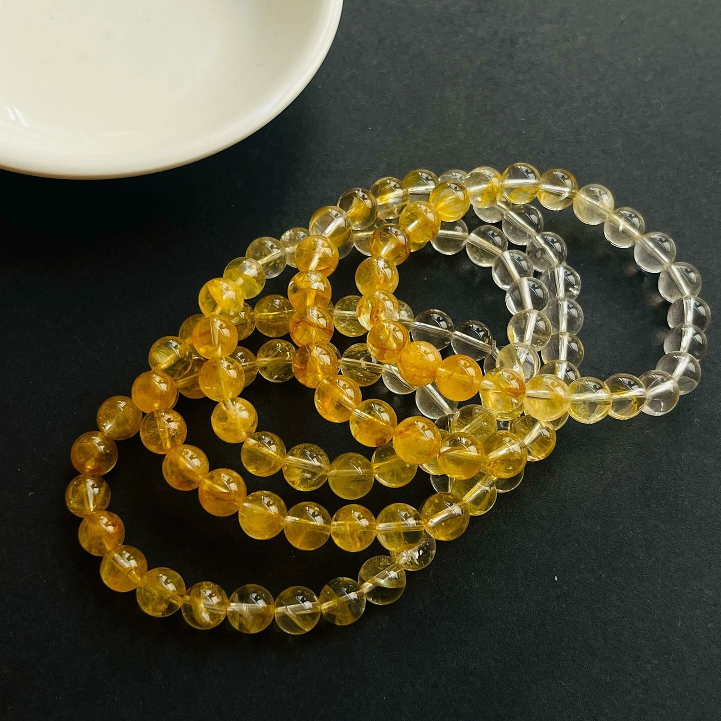 [原石] 黃金療癒者 /黃膠花 水晶手串