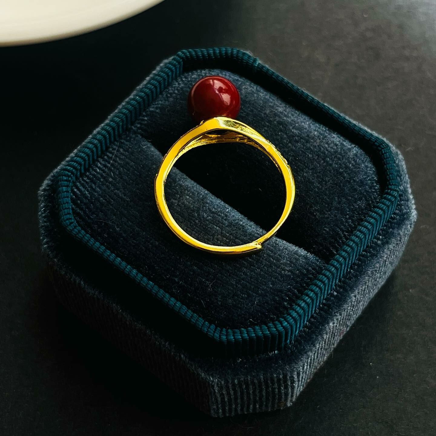 [原石] 硃砂 造型戒指