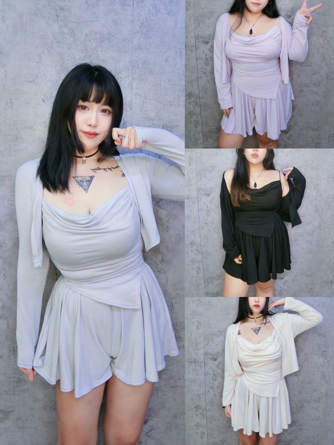 純慾風三件套裝組-小碼