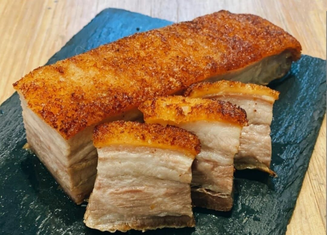 12月優惠-香港製造翻熱即食-西班牙杜洛黑豚燒腩仔(熟)