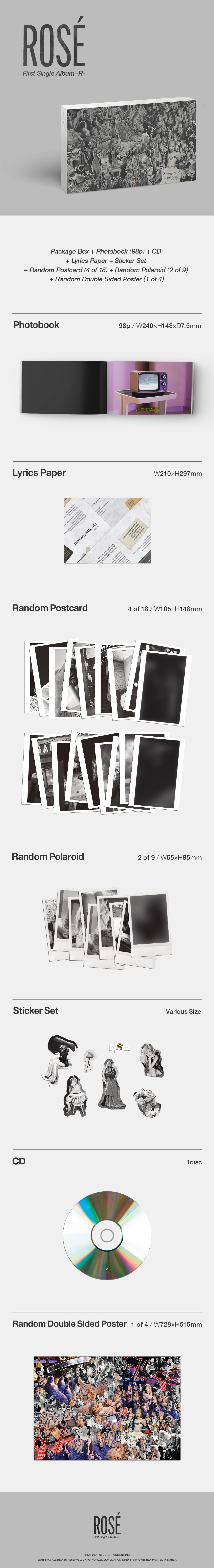 Rosé - First Single Album -R- ( RESTOCK)