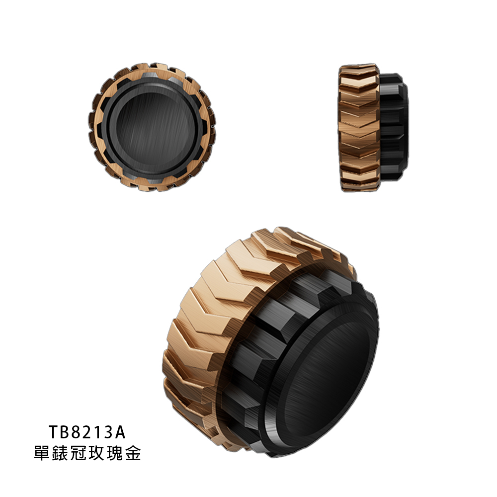 (預購)【Tsar Bomba 沙皇】 TB8213A 快拆騎士系列 一錶多戴 自由配件互換 玫瑰金錶冠 手錶配件