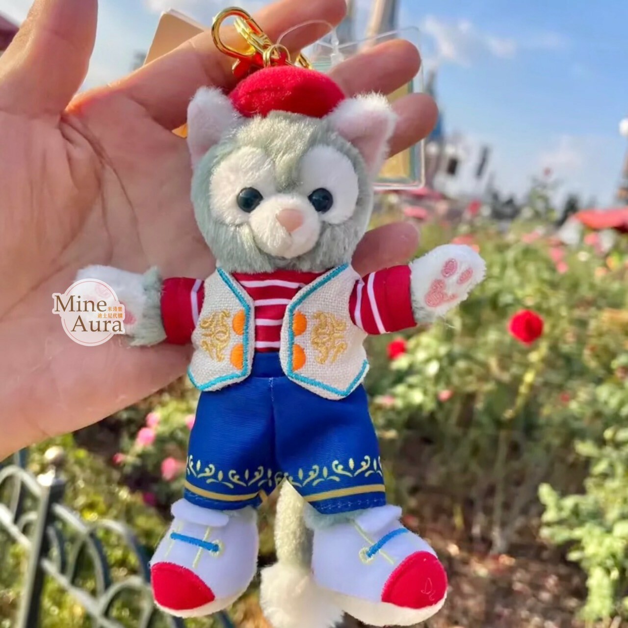 (特價現貨) 小小夢想家 DREAMS beyond the HORIZON 畫家貓 Gelatoni 鑰匙圈 吊飾 -上海迪士尼樂園