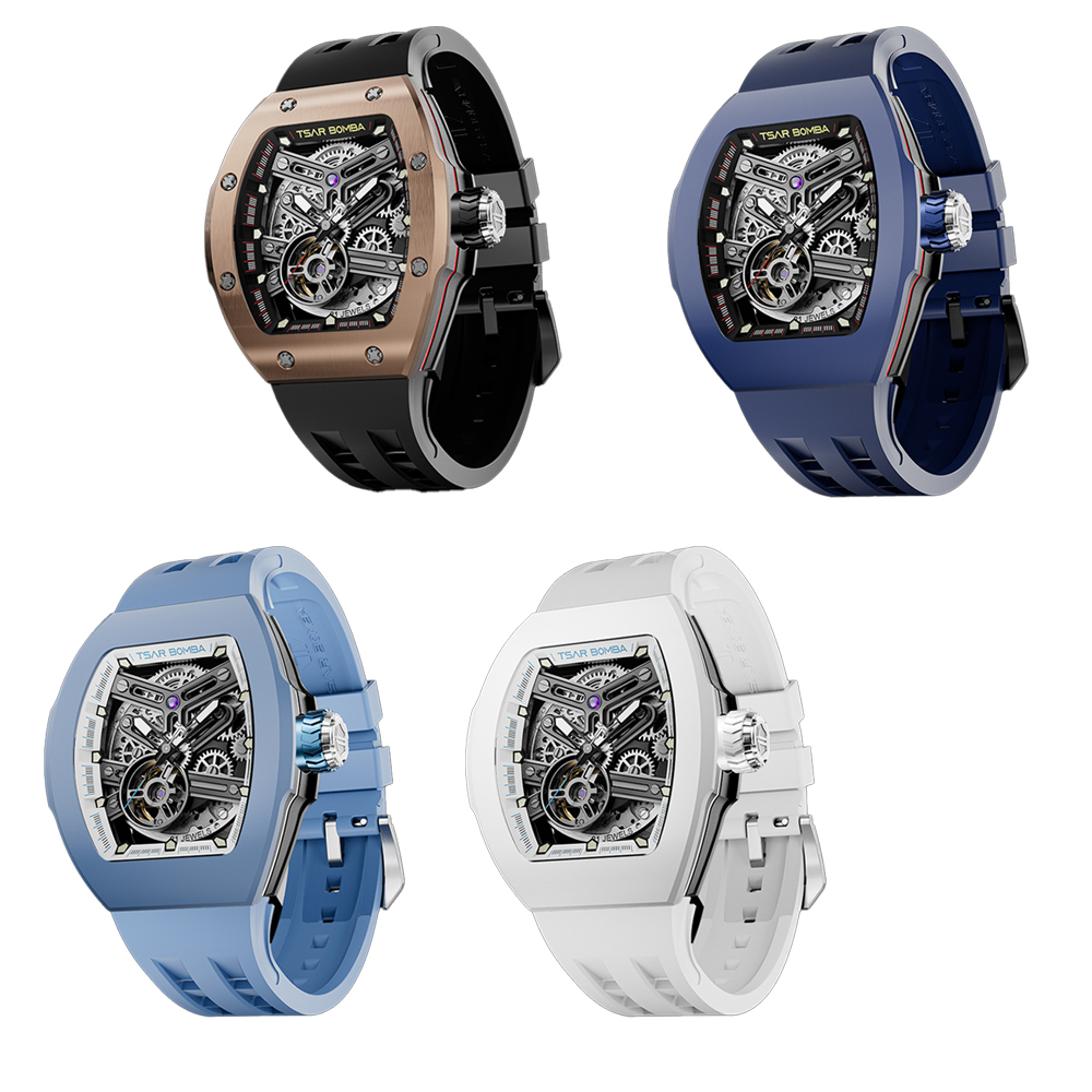 【Tsar Bomba 沙皇】 TB8218-03/TB8218-06 快拆突破系列 夜光指針 鏤空 全自動