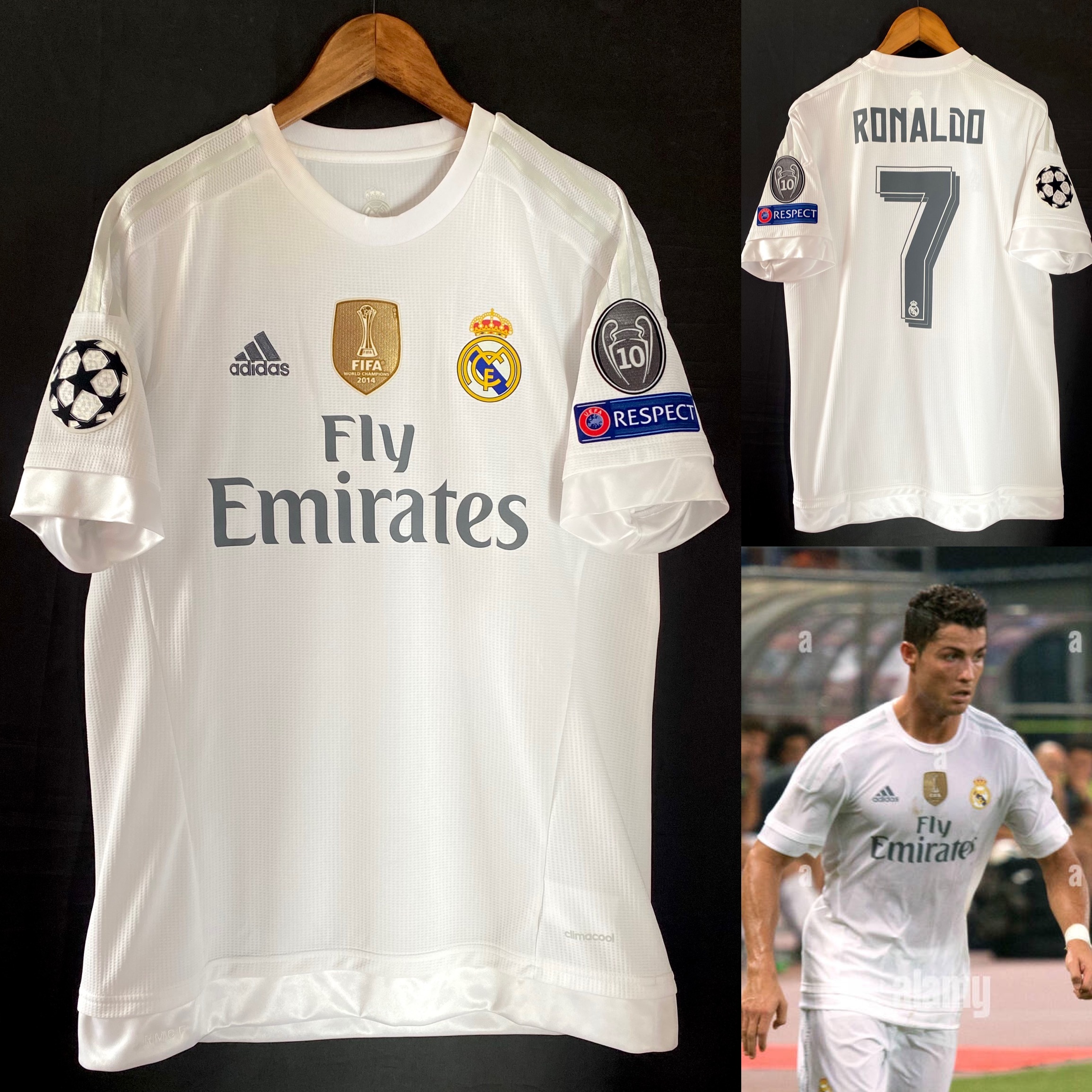 Real Madrid 2015-2016 Adidas Home Shirt #7 RONALDO