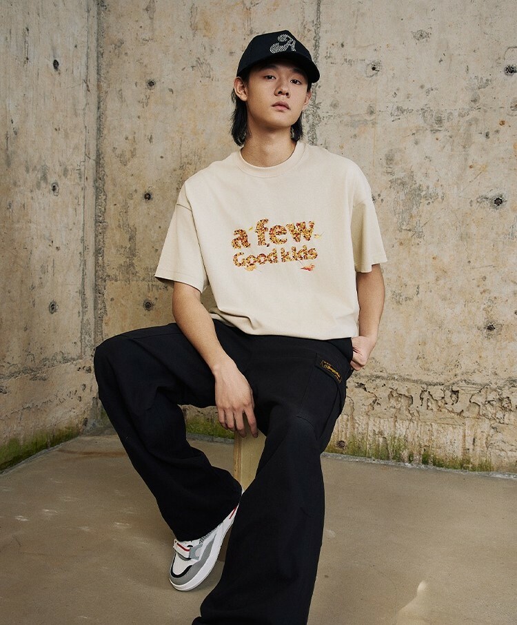 AFGK Maple Leaf Falling Print Short T A FEW GOOD KIDS