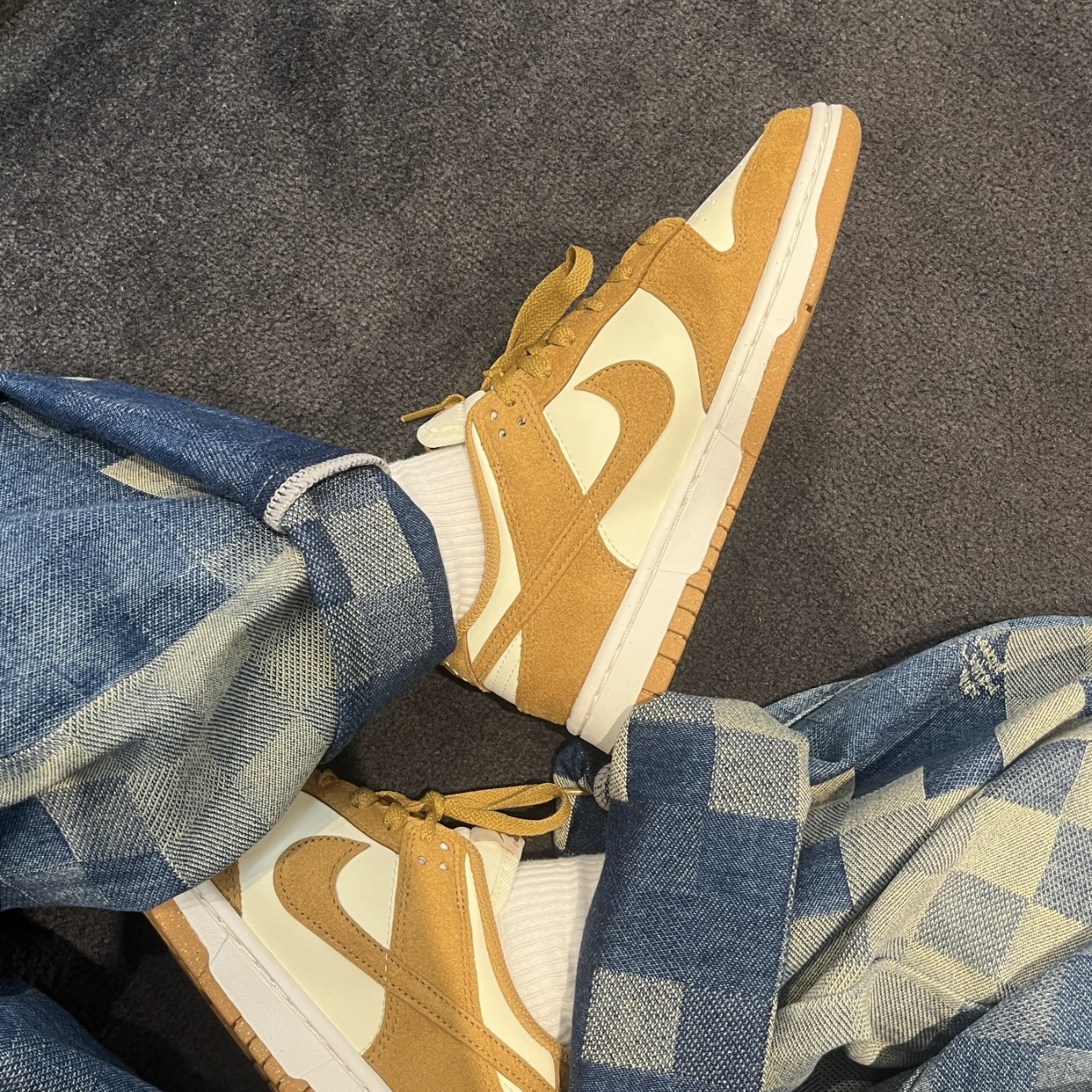 NIKE DUNK LOW 小麥色 奶茶 復古 低筒 麂皮 休閒鞋 女鞋HJ7673-100