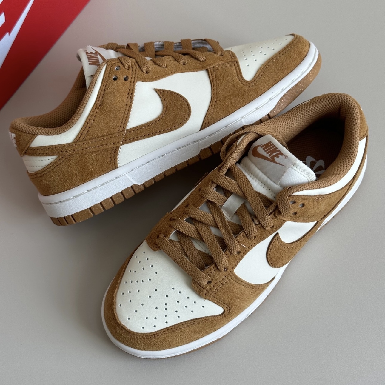 NIKE DUNK LOW 小麥色 奶茶 復古 低筒 麂皮 休閒鞋 女鞋HJ7673-100
