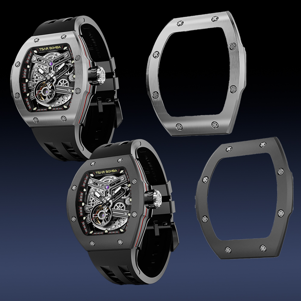 【Tsar Bomba 沙皇】 TB8218 快拆突破系列 一錶多戴 不鏽鋼 單錶圈