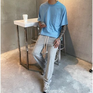 不收邊抽繩棉褲 寬鬆 休閒 純棉 8159