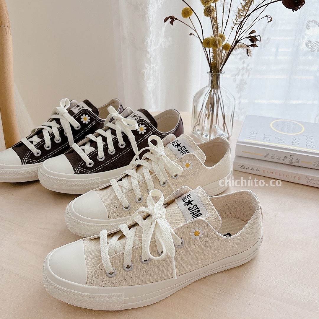 converse 春日刺繡小花 3色