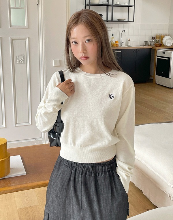 預訂｜MUAHMUAH STITCH LOGO BASIC KNIT (6 COLOR)