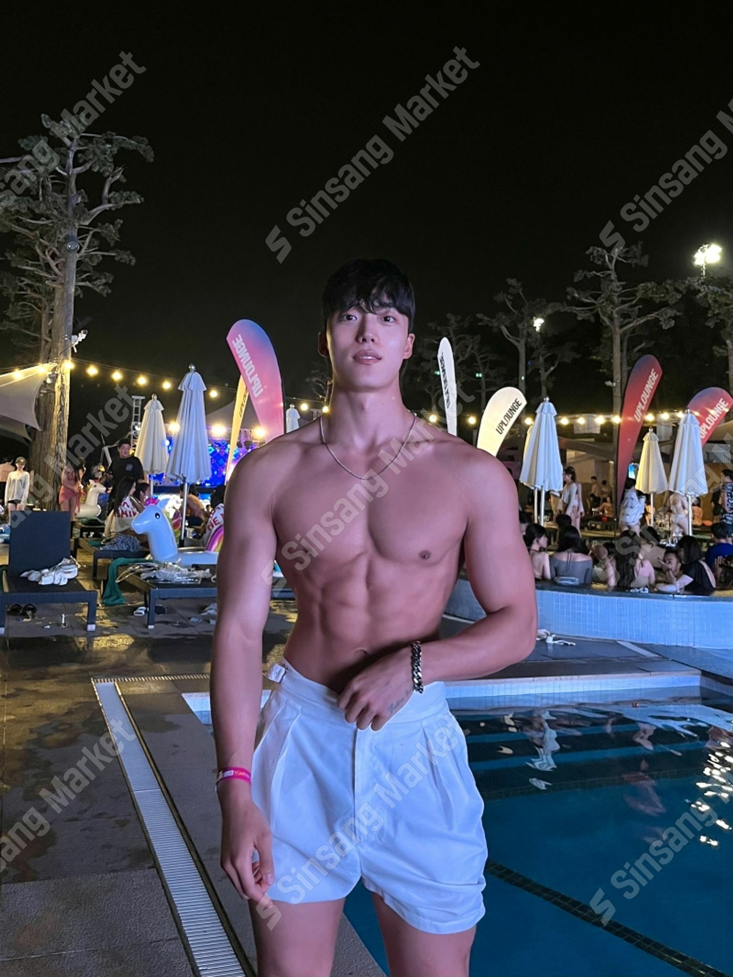 意大利泡泡紗側扣廓爾喀短褲