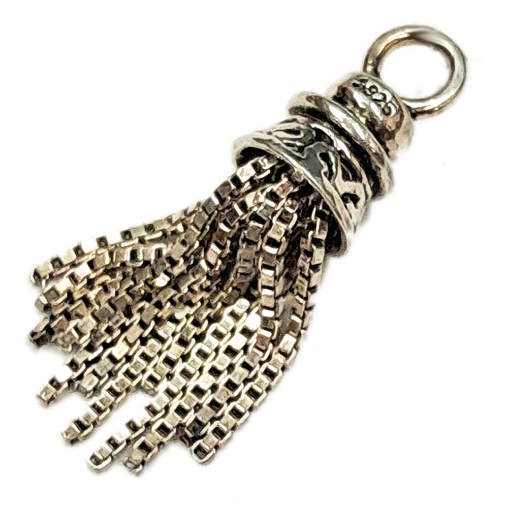 流蘇 DIY配件925純銀 2.4公分 流蘇1.3公分【十方】143744