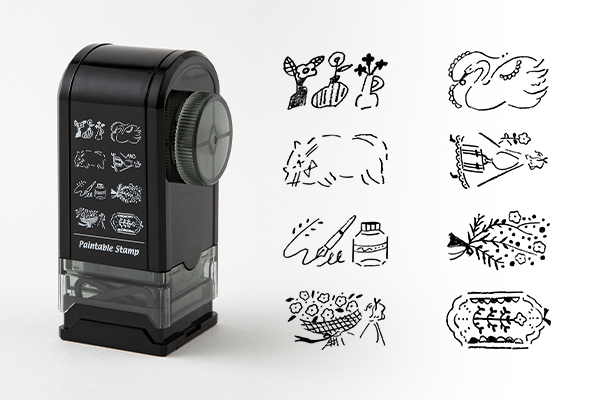 古董 迴轉印章 連續印章 附印台｜日本MIDORI