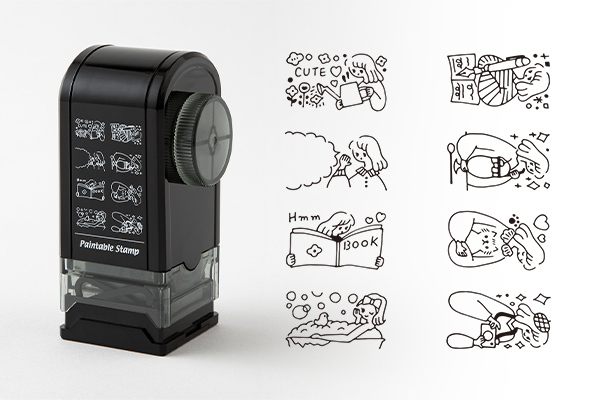 生活 迴轉印章 連續印章 附印台｜日本MIDORI