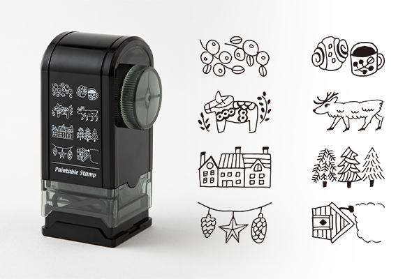 北歐 迴轉印章 連續印章 附印台｜日本MIDORI