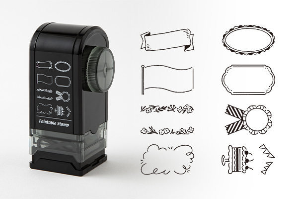 裝飾 迴轉印章 連續印章 附印台｜日本MIDORI