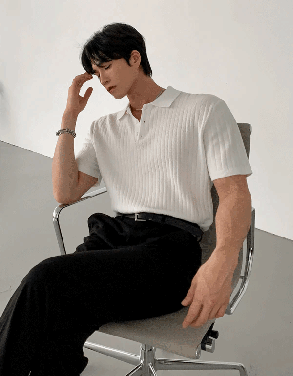 微風領子短袖T恤