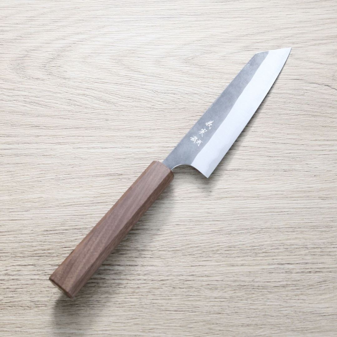 加藤義實 小文化刀 130mm 青紙超級鋼 黑打