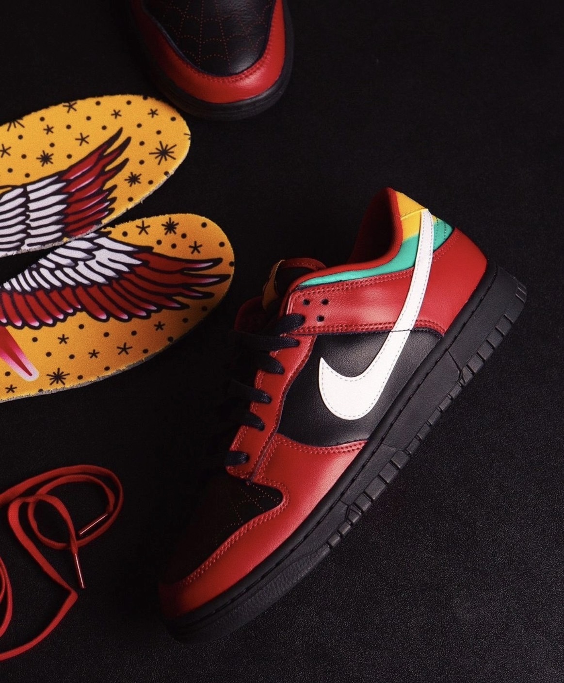 預購 Nike Dunk Low Biker Tattoos 紅黑白