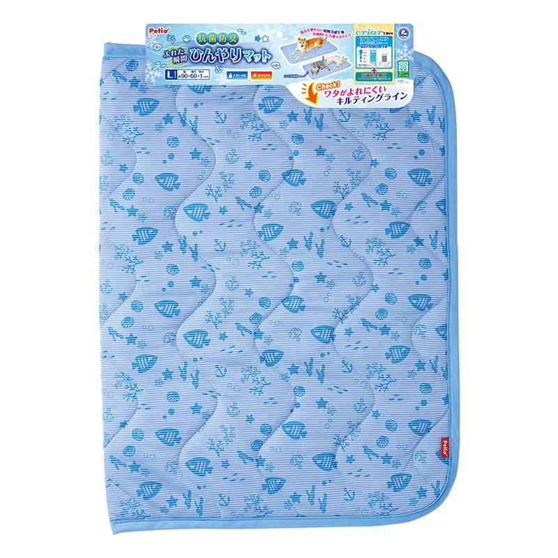 Petio 犬貓用 海洋生物 夏日涼感 軟墊 L