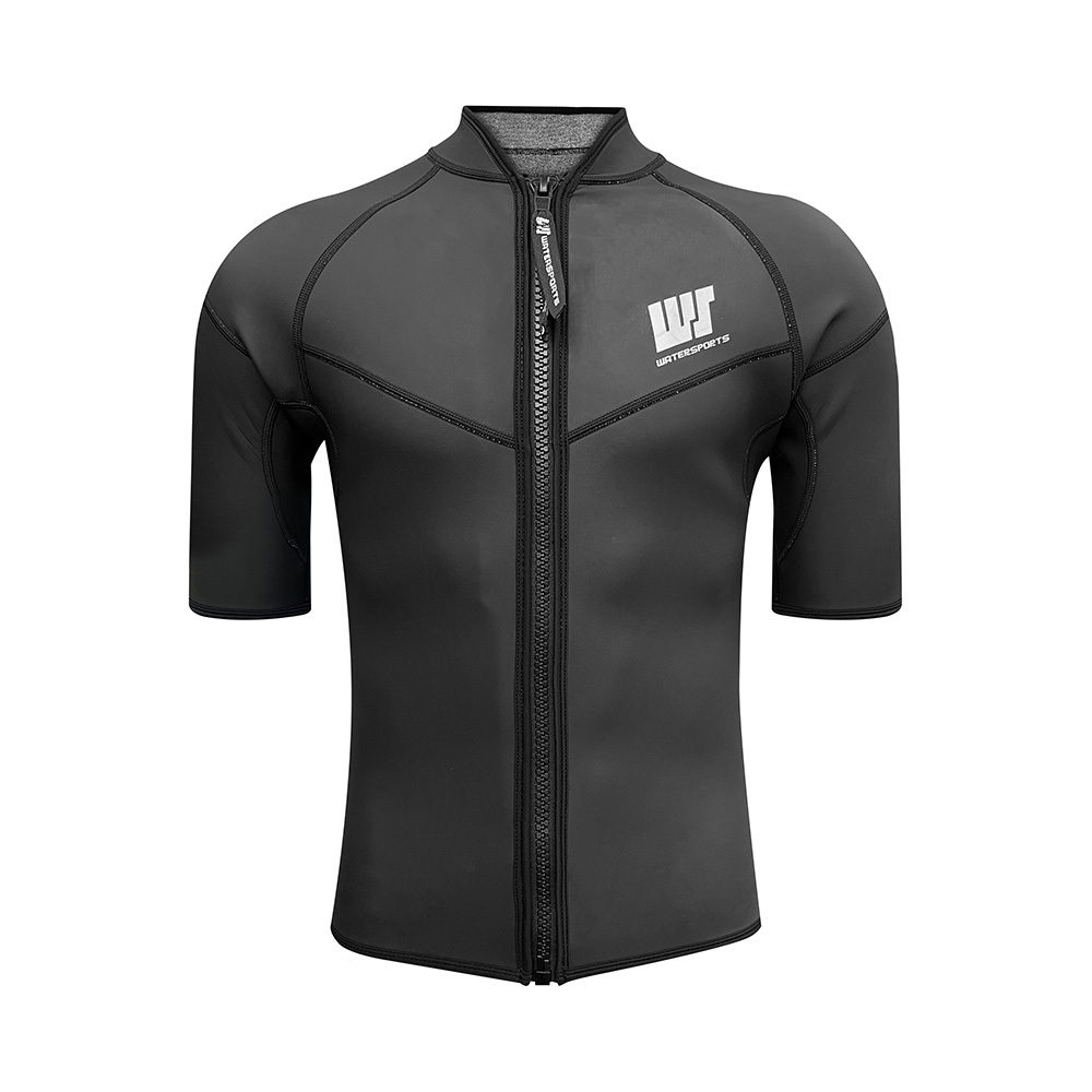 2.5mm 中性 CR 鯊魚皮防寒夾克膠衣 - 黑