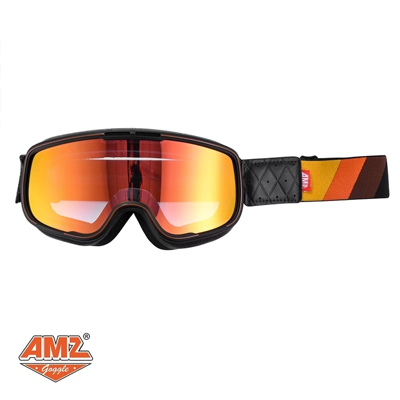 AMZ G012 COLORFUL STRIPES RED/SILVER 彩色條紋 個性 風鏡 兩色鏡片可選