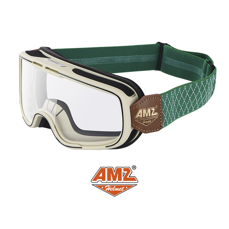 AMZ G012 GREEN STRIPES CLEAR 綠斜紋 透明片 個性 風鏡