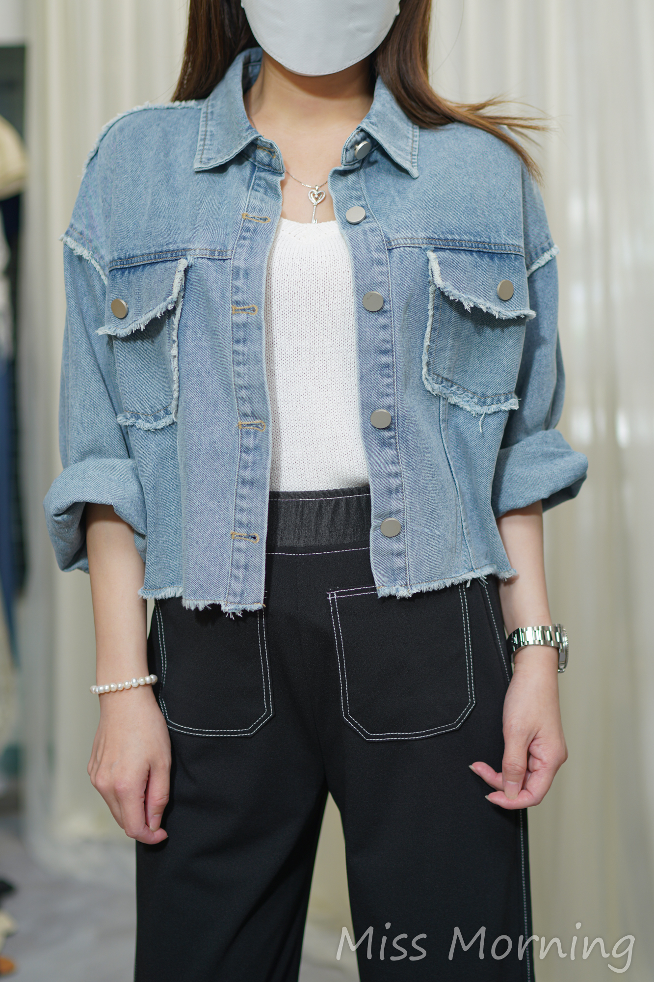 靚洗水Soso邊牛仔褸(14073)